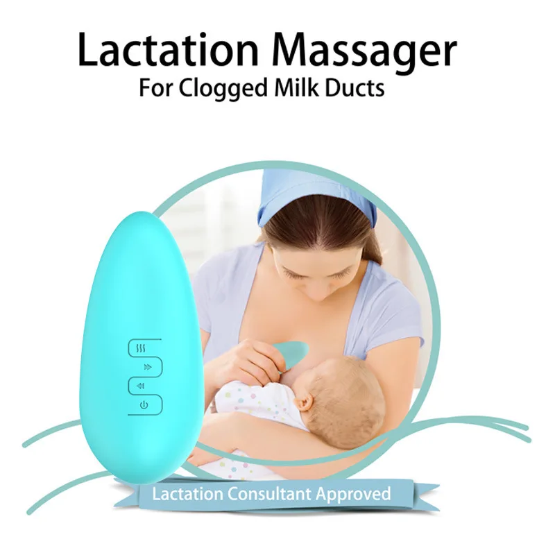 Aleitamento pós-parto feminino Massageador de mama Milk Inchaço Lump Booster, Dragagem Amamentação, Compressa quente para melhorar o fluxo de leite