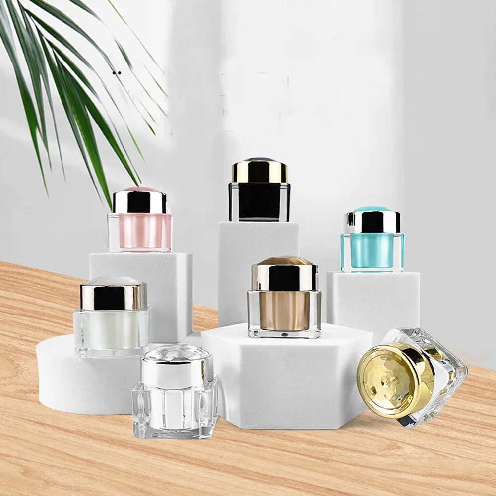 

10g capacity 7 color available acrylic material eye cream bottle&acrylic eye cream bottle jar with spacer and cap