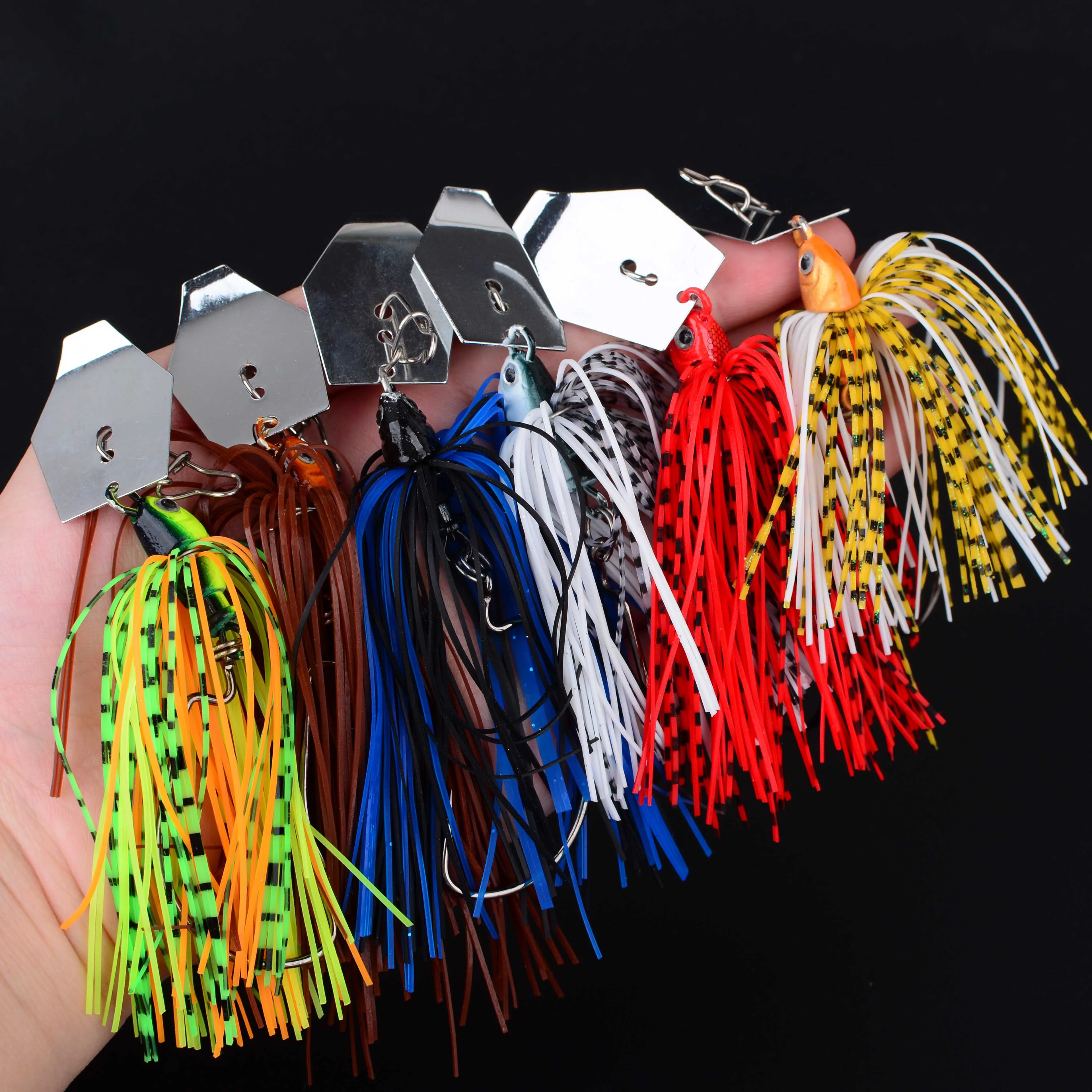 Señuelo de pesca tipo Chatter Bait, Spinner Bait, Blade Jig, Dancer, Wobbler para lubina, lucio y lucioperca, 9cm/12.5g