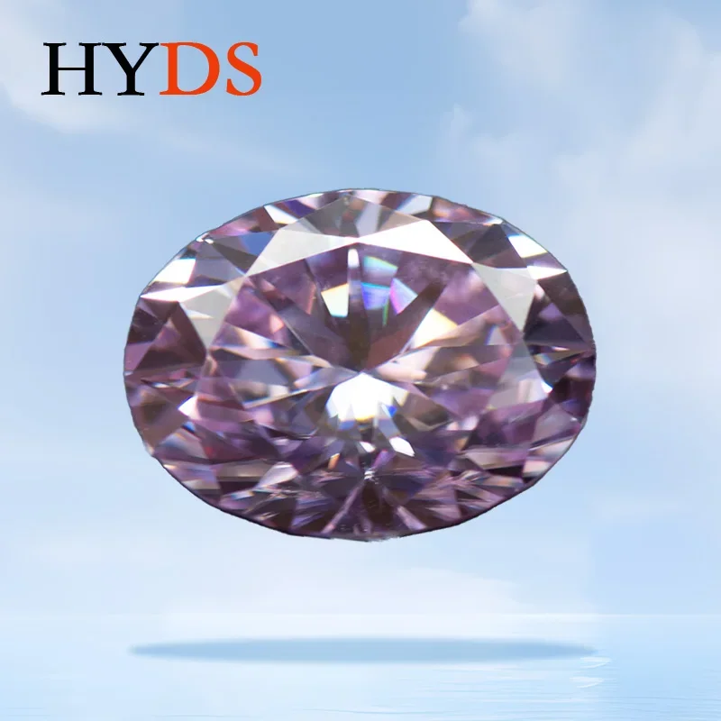 

Moissanite Stone Gemstone Light Purple Color VVS1 Oval Cut for Charms Top Jewelry Beads Making Materials with GRA Certificate