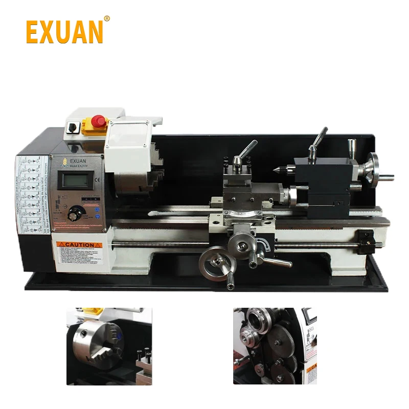 

All Metal Gears EX210VX800 Bench Lathe Machine Metalworking Digital Control Benchtop Milling Spindle 220V Motor Variable Speed