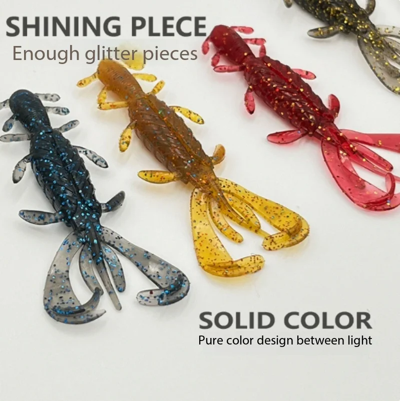 Floating Hunt Bass Shrimp Crayfish Soft Lure Ned Drop Shot Carolina Rig Pond Rapid Bass Crappie Fishing Bait