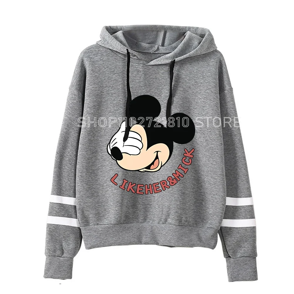 Mickey Minnie Mouse Autumn Winter New Hooded Loose Long Sleeve Cartoon Cute Men Women Versatile Couple Sweatshirt Birthday Gift