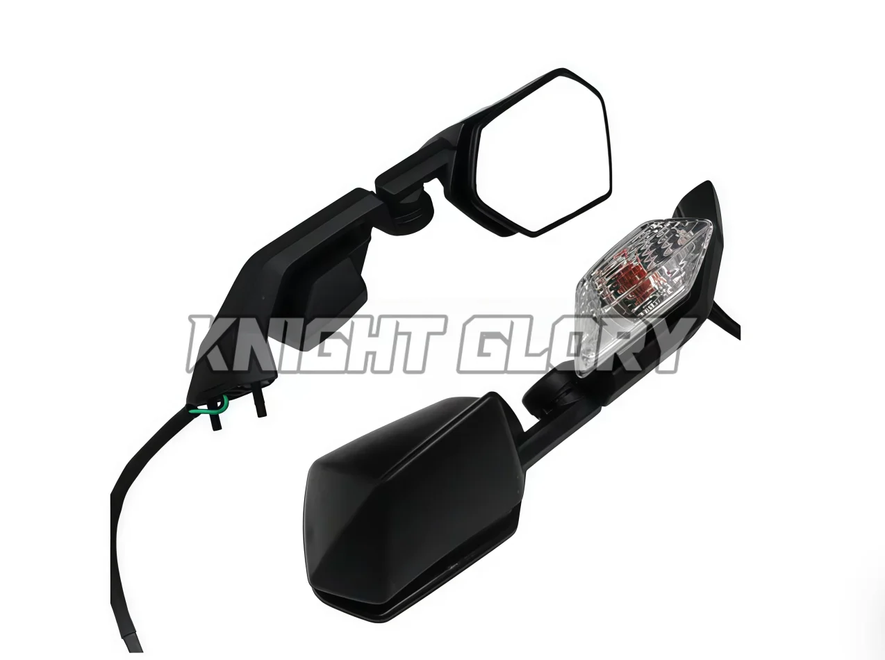 Motorcycle Rearview Mirrors with Turn Signals For Kawasaki ZX10R 2008-2009-2010 Black Replacement