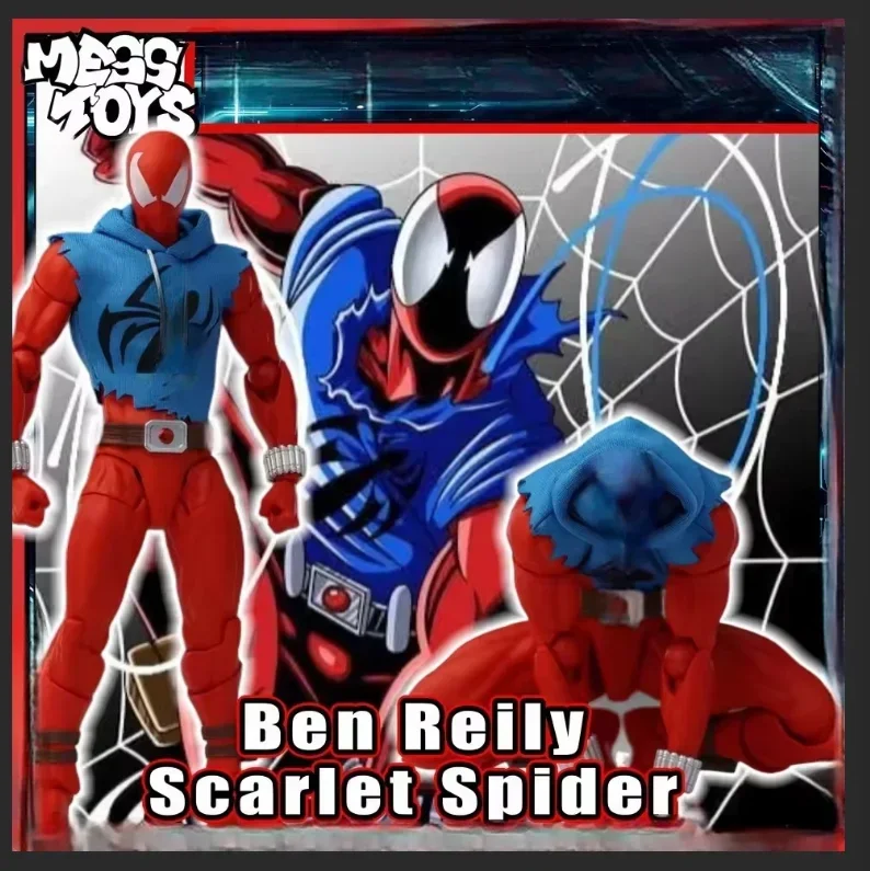 

New Mess Toys Scarlet Spiderman hero Anime Action Figures Red Spider Ben Reily Figurine Spider-Man Model Statue Kids Toy Gifts