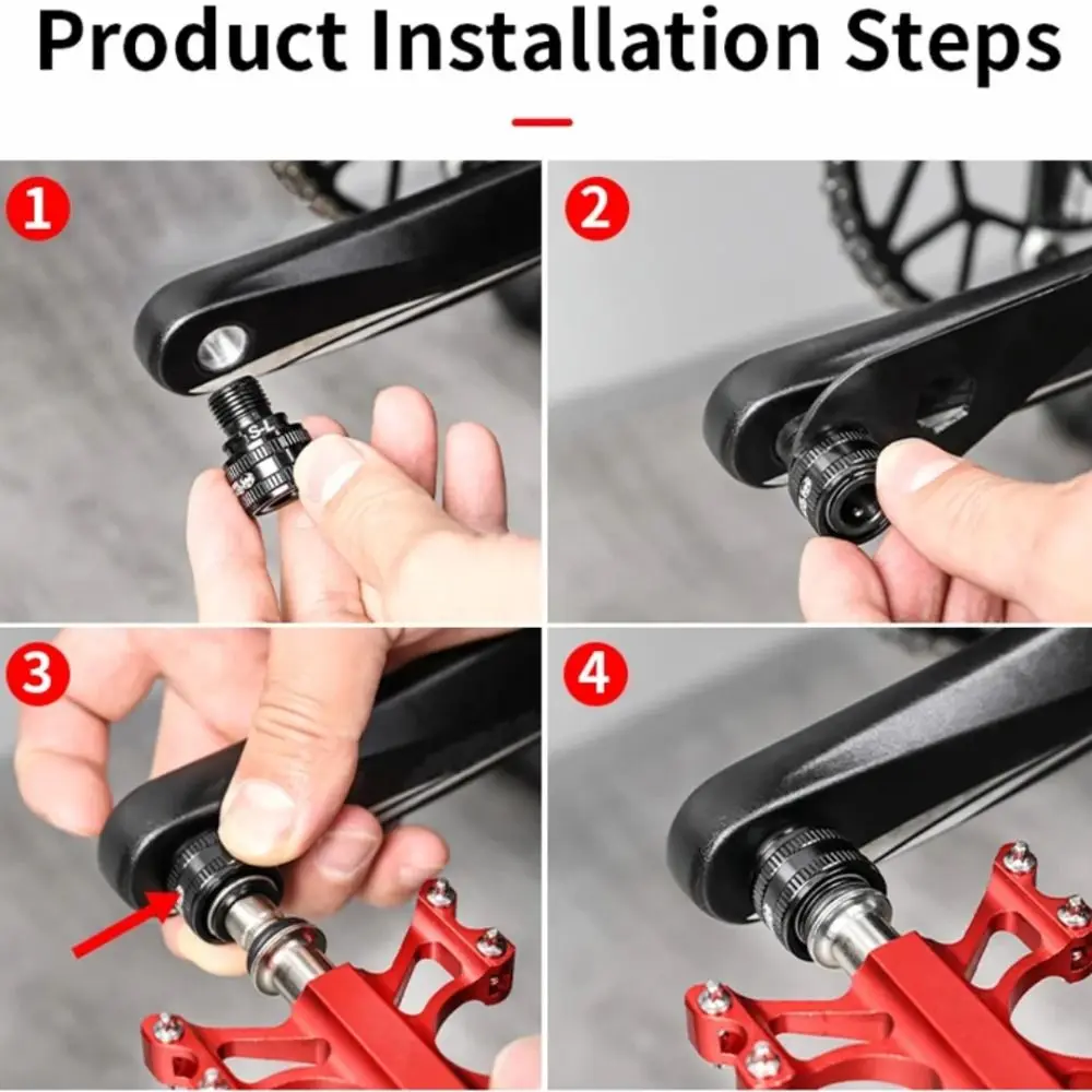 

1 Pair Stainless Steel Pedal Extender Titanium Alloy 23MM Bike Pedal Axle Extenders Anodic Coloring Stable