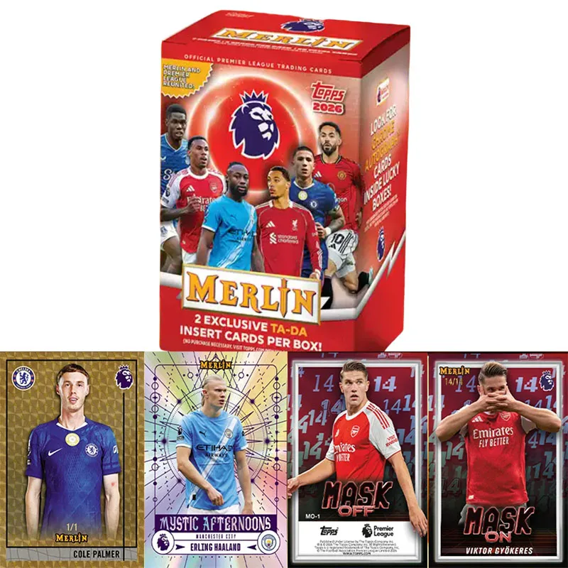 

2026 Topps Merlin Premier League Football Cards Limited Edition Booster Pack Sports Trading Collectible Card Blind Box Toy