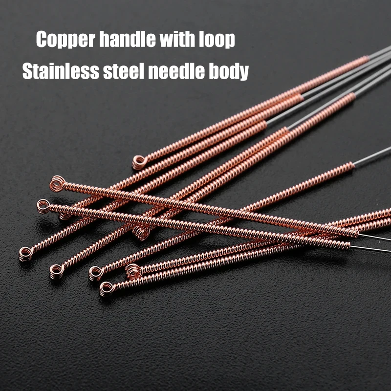 100PCS SHENLONG Sterile Disposable Copper Handle Stainless Steel Acupuncture Needles Dry Needling with CE Beauty Health Massage