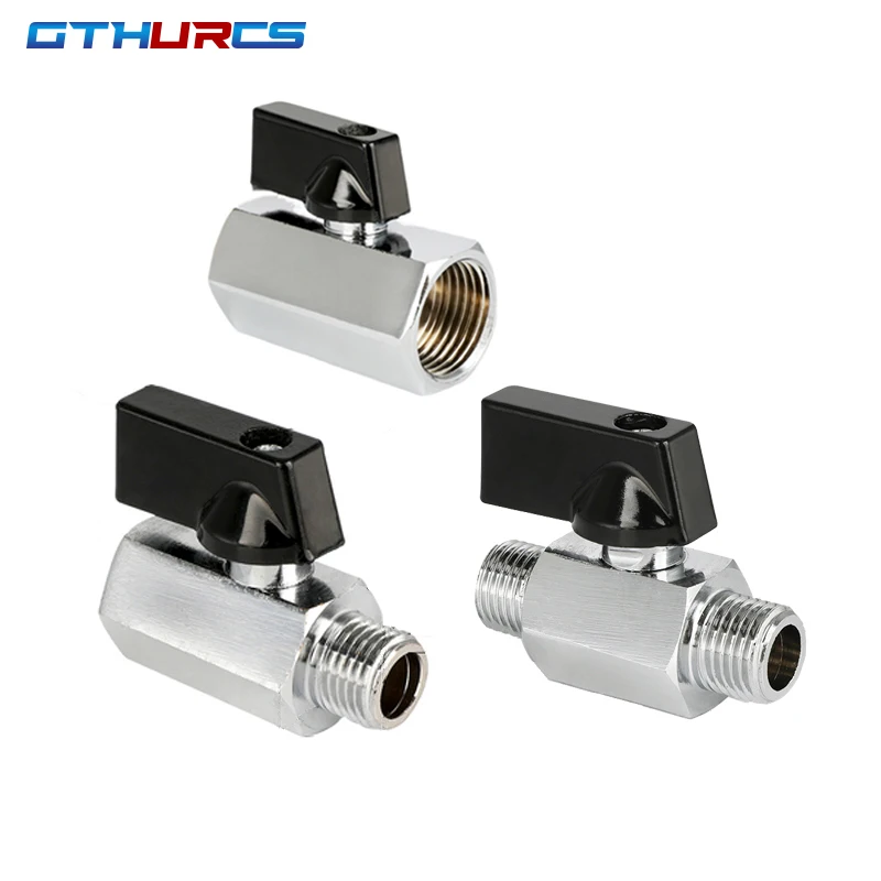 Mini mosiężny zawór kulowy 1/8" 1/4" 3/8" 1/2" BSP Gwintowany męski do żeńskiego Zawór odcinający sprężarkę powietrza, wodę, olej gazowy