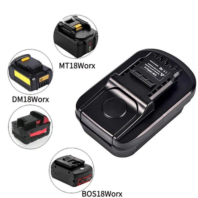 Battery Adapter Converter For Makita/Bosch/Dewalt/Milwaukee 18V Li-Ion Battery Convert to for Worx 4 pin Power Tools Use