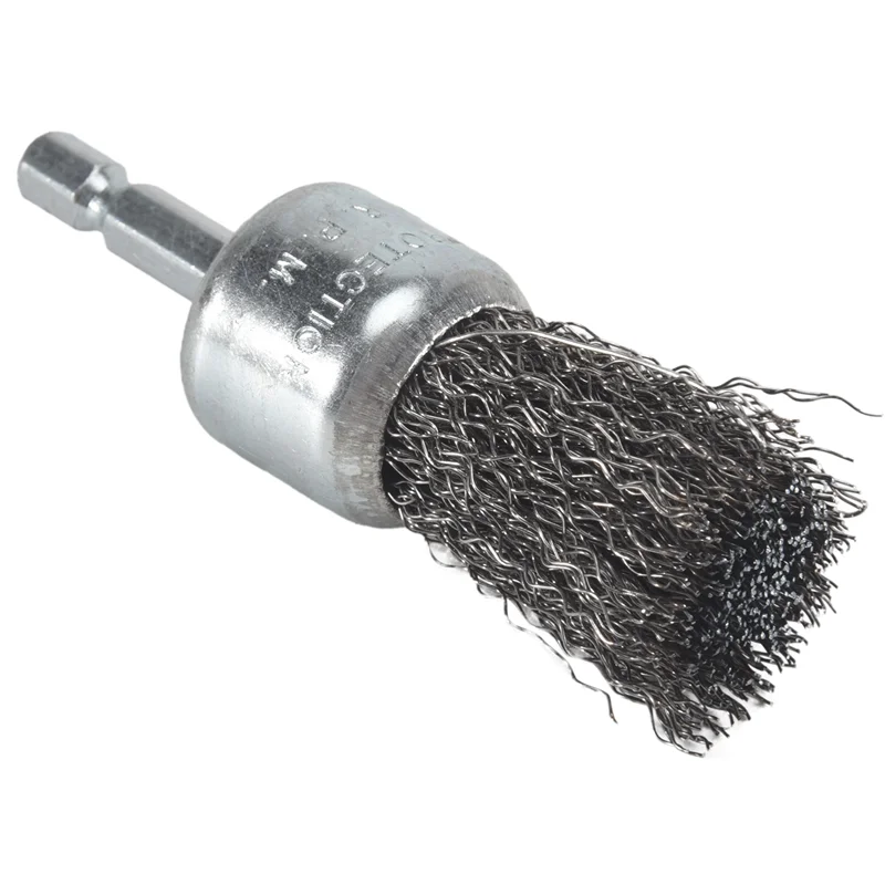 

9 шт., набор кистей для ручек с грубой гофрированной проволокой для дрели, проволочная щетка из углеродистой стали с шестигранным хвостовиком для удаления краски