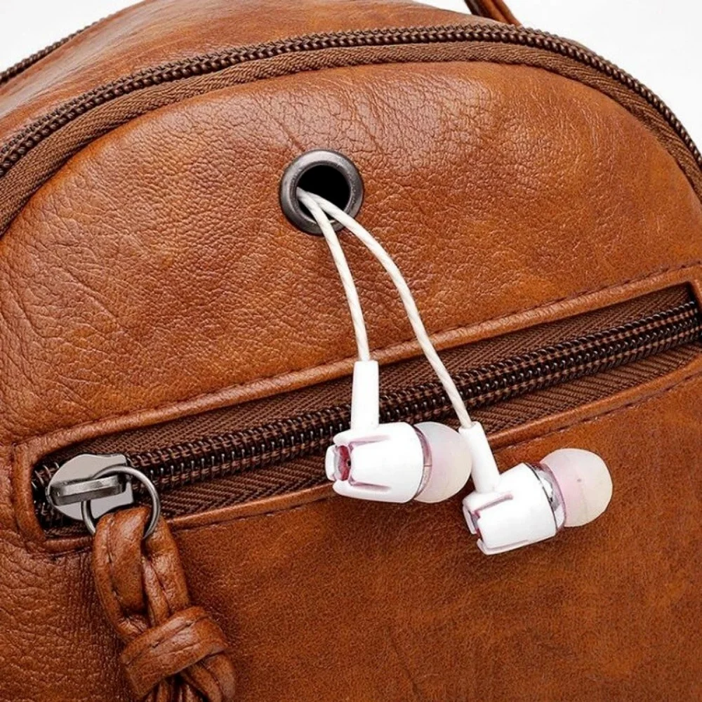 1 Pcs New Concise Multi-Functional Soft PU Leather Small Shoulder Bag For Women Vintage Crossbody Cash Purse Cell Phone Bag