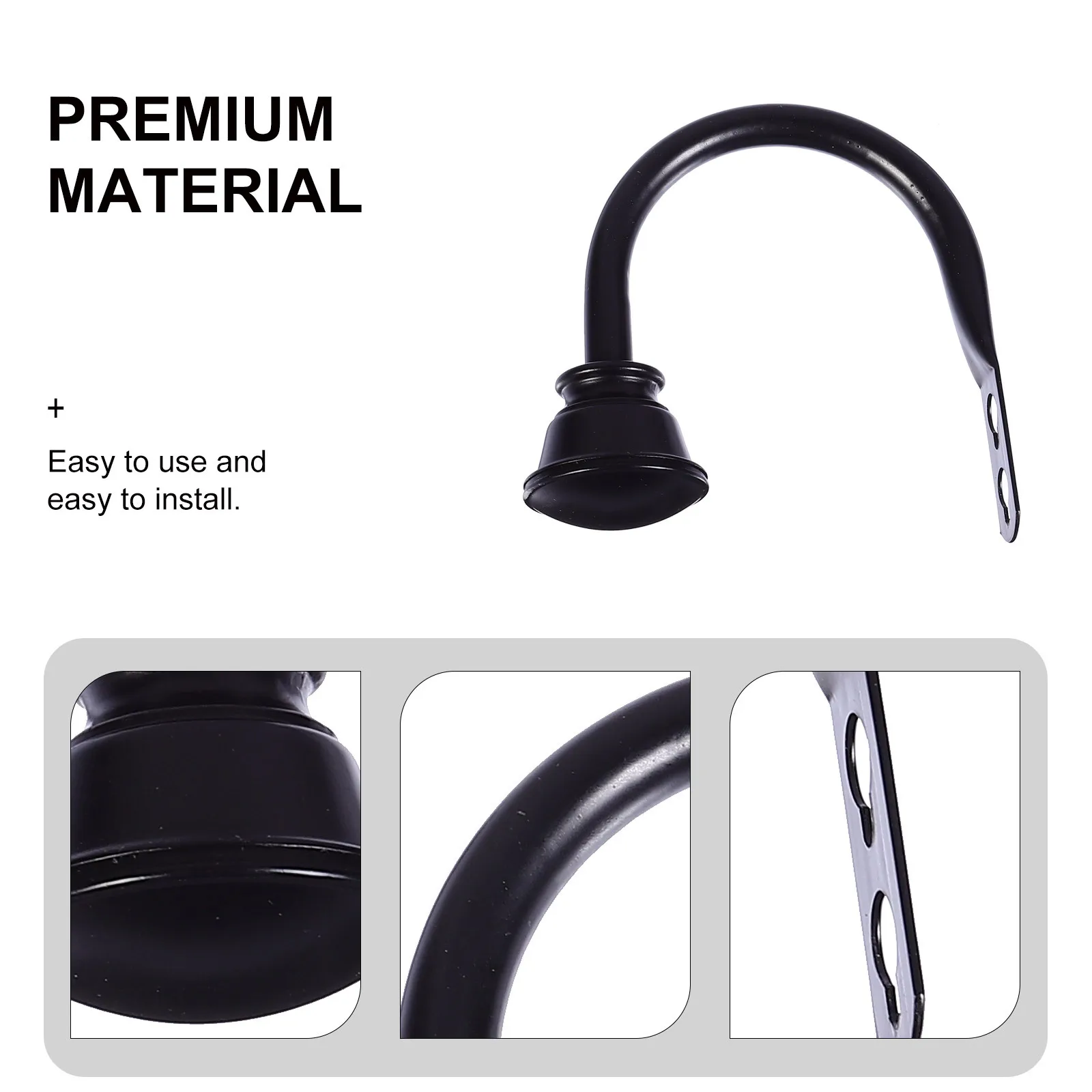 2 قطعة U-شكل الحديد الستار السنانير قوية الحائط الشماعات للمعاطف المناشف القبعات خطاطيف الستائر الباب U-شكل هوك