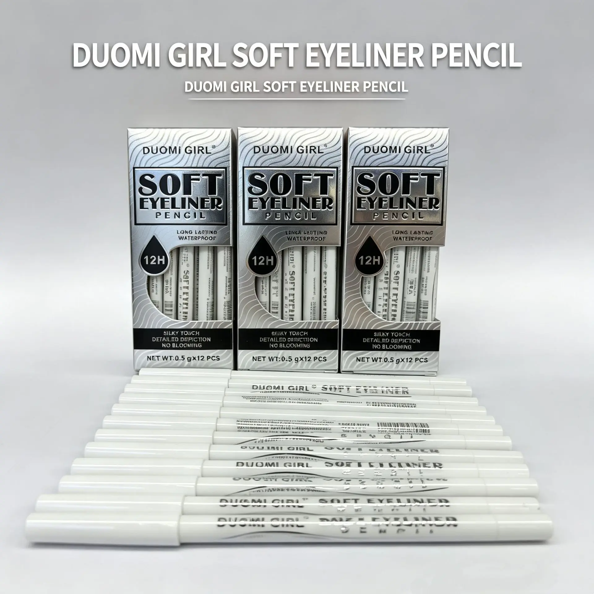 White Eyeliner Pencil Silky Smooth Long Lasting Smudge Proof Brightening Inner Corner Daily Party Cosplay Eye Makeup Festival