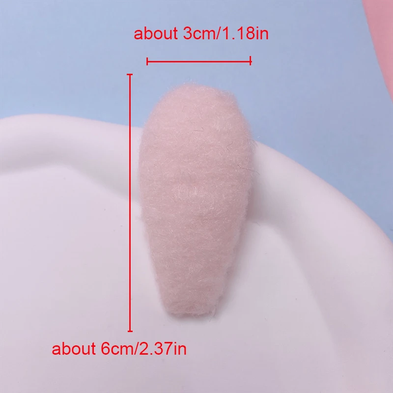 28Pcs 3*6CM Two Side Felt Rabbit Ear Padded Appliques For Children Hat Sewing DIY Headband Hair Clip Accessories Patches