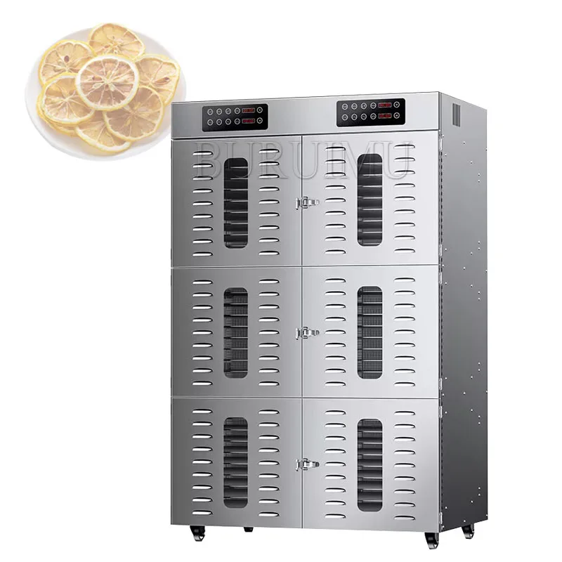 Industrial Food Dehydrator Dry Fruit Dryer Machine 60 Trays Dried Fruit Cabinet Food Dryer Celery Tomato Potato Dehydrator