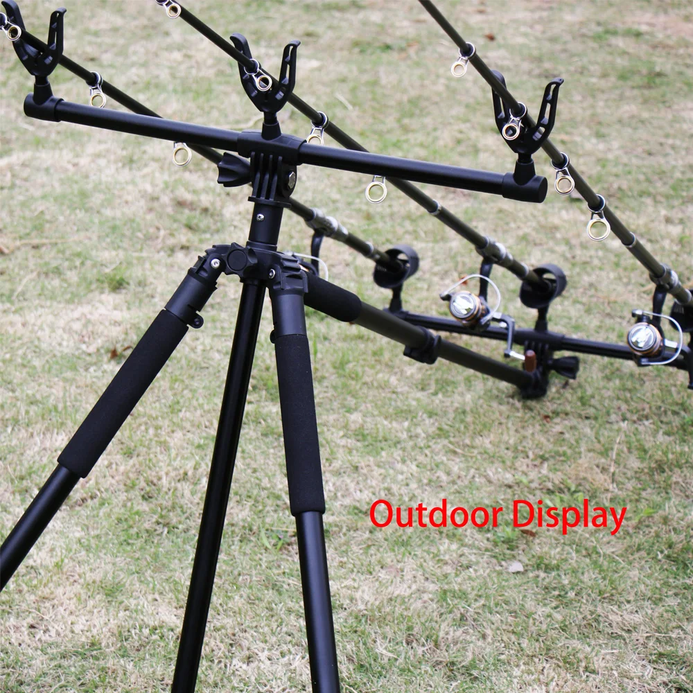 Fishing Equipment Aluminum Alloy Shrinkage Fishing Rod Tripod Stand Ultrashort Folding Sea Pole Bracket Equipment Accessory view 5