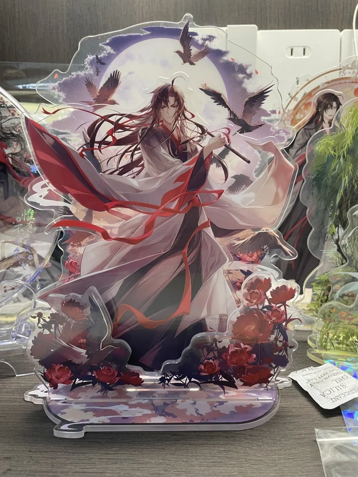 Anime Grootmeester van Demonische Teelt MDZS Wei Wuxian Wangji Verjaardag Scène Cosplay Acryl Stand Model Badge Gekleurd Papier