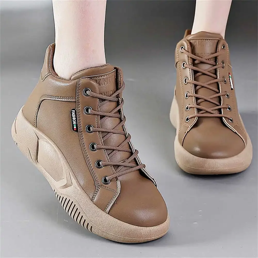 

Number 37 High-cut Size 43 Shoes Brown Basketball Woman Fitness Sneakers Sport Tenys Snaeaker Deals Kit Fat Trainers