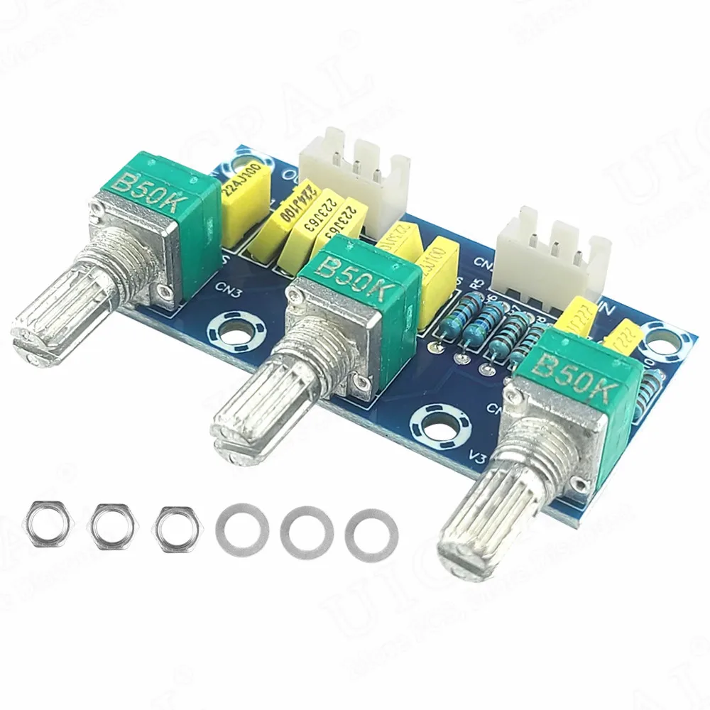 XH-M802 Passive Mixing Boards Preamplifier Board Module for HIFI 2 Channel Audio Volume Adjustment Control 2.54 3P 56*28MM