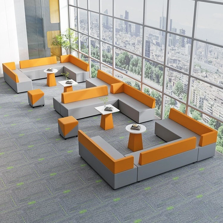 Креативный угловой диван, офисные приемные посетителей, зона отдыха, сиденье для карт, диван для переговоров, простой современный журнальный столик