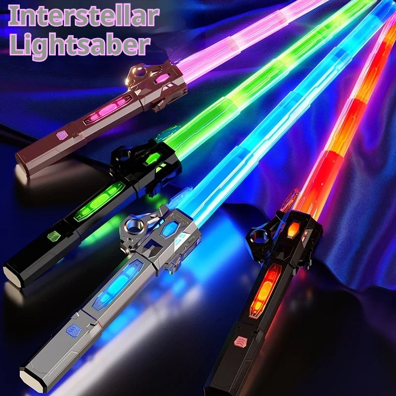 

Become A Space Warrior with The 63cm Laser Sword Toy - 2-in-1 Telescopic Design and 16 Colors Rgb Lightsabers Children's Toys