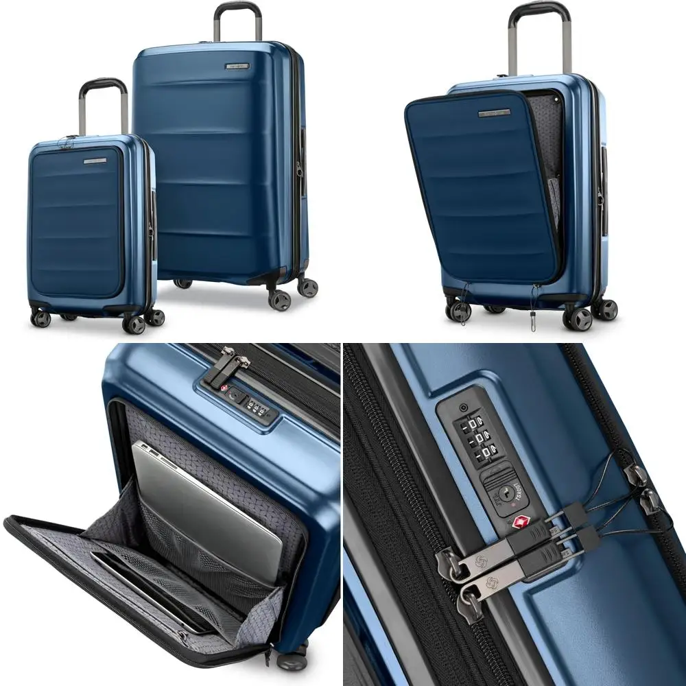 

Lightweight Expandable Hardside Luggage Set - 21 Carry-On with Front Pocket & 28 Large Checked Bag for Travel