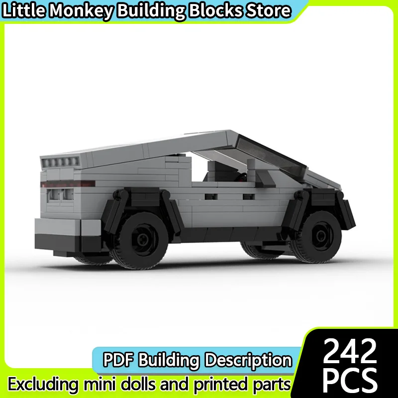 

City Car Model MOC Building Bricks Electric Pickup Truck Modular Technology Children Holiday Gifts Assemble Toys Suit