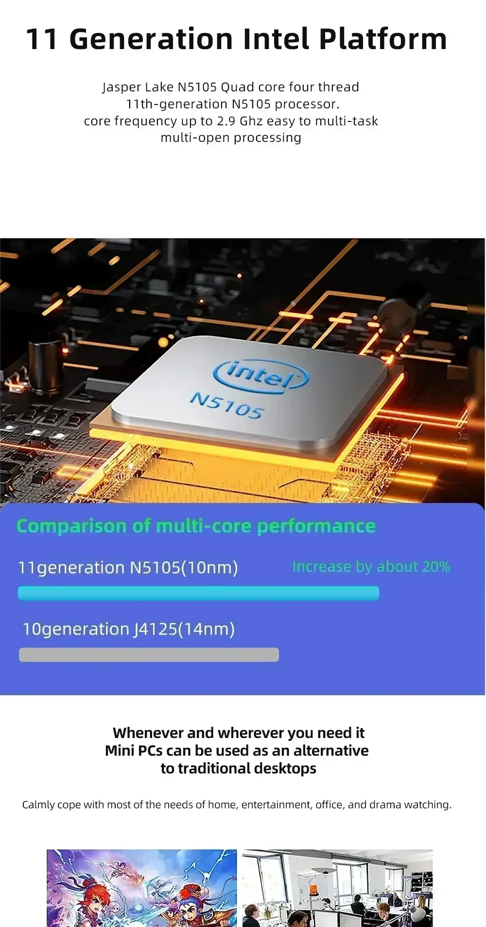 SZBOX S1 Pocket Mini PC Windows 11 Pro WiFi6 BT5.2 DDR4 M.2 2280 NVMe /SATA LAN كمبيوتر طاولة صغير HD Type-C شاشة كمبيوتر مكتبي