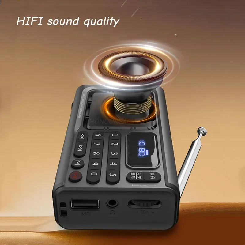جديد Sansui F77 جهاز مشي صغير خارجي مشغل بطاقات محمول المسنين راديو رقمي آلة طلب الأغاني تسجيل ورواية القصص