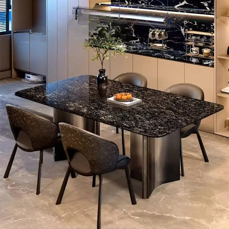 w*-Minimalist Designer Dining Tables Base Unique Extending Modern Dining Tables Luxury Expandable Mesas Furniture For Home