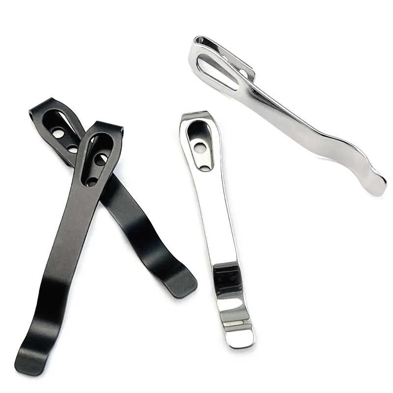 1piece Stainless Steel Back Clip for DIY Folding Pocket Knife Tool Custom Back Clip Folding Knife DIY Accessories