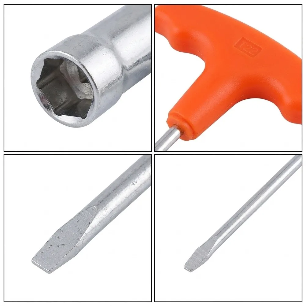 Metal For Chainsaw Tool Set Includes Sleeve Socket Screwdriver Wrench for TOPINCN For Chainsaw Use Silver Orange
