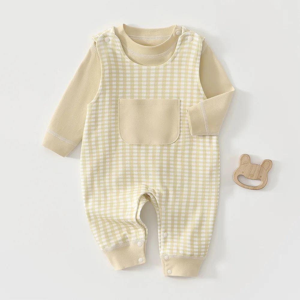 Baby Girl Christmas Outfit Combed Cotton Long Sleeve Shirt + Overalls Two Pieces Spring Autumn Infant Boutique Clothing