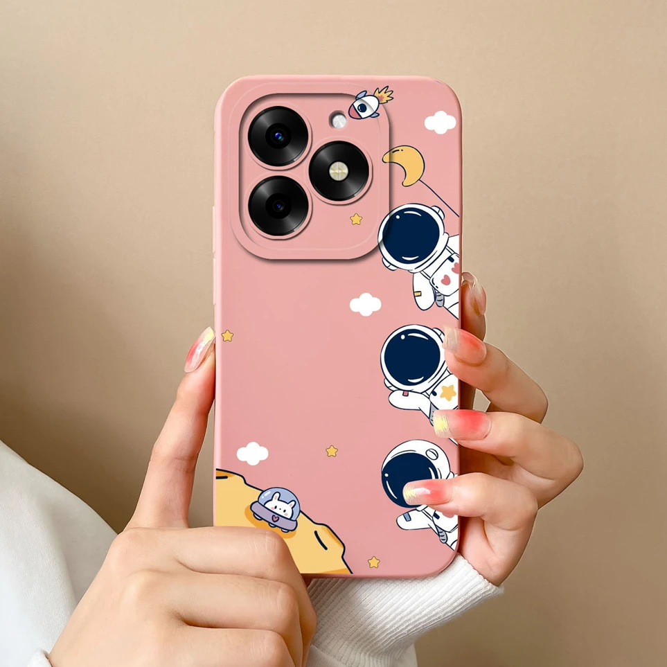 Cute Milk Tea Bear Case For Itel S23 PLus Liquid Soft Silicone Back Cover For S 23+ Camera Protection Phone Shell Coques Fundas