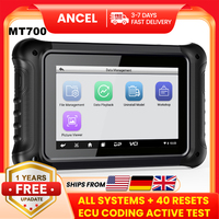 2024 ANCEL MT700 Motorcycle Scanner Oil Rest ABS Bleeding ECU Coding Active Test All System Motorcycle Diagnostic Scan Tool