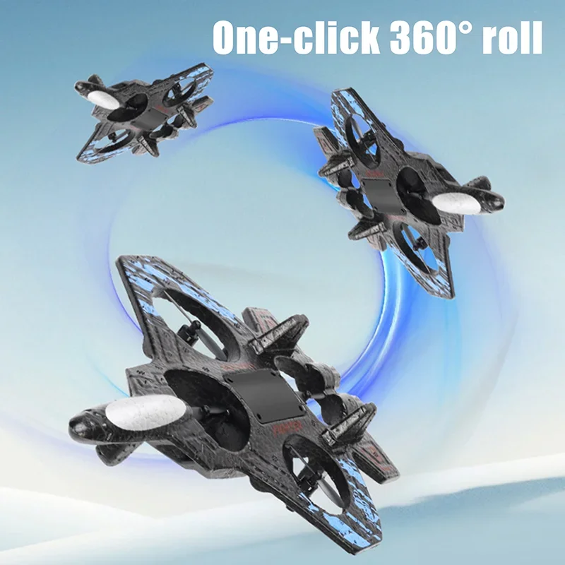رغوة كوادكوبتر الطائرة بدون طيار لعبة صبي صغير رغوة الطائرة بدون طيار RC طائرة الجاذبية التحكم عن بعد مقاتلة مع 360 °   حيلة تدور وإضاءة LED