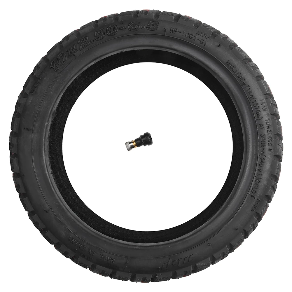 Outdoor Tubeless Tire Electric Scooter 10 Inch 255x70/10x2.50-6.5 630g Accessories Black With Nozzle High Quality