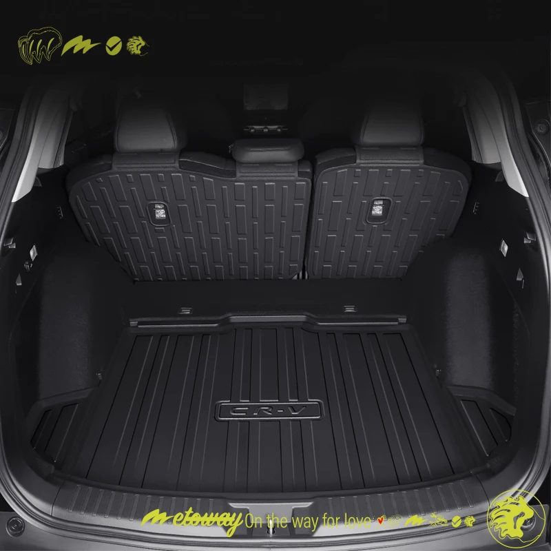 For Honda CRV CR-V 2012-2024 Custom Fit Car Trunk Mat All Season Black Cargo Mat 3D Shaped Laser Measured Trunk Liners