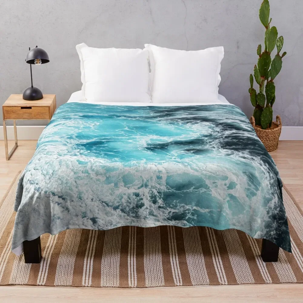 

mesmerizing blue ocean waves Throw Blanket Summer Luxury St Blankets