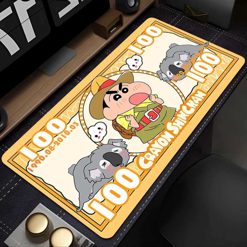 Mouse pad non-slip laptop keyboard pad office desk pad game player large Mouse mat PC carpet C-Crayon Shin-chans Mousepad Kawaii