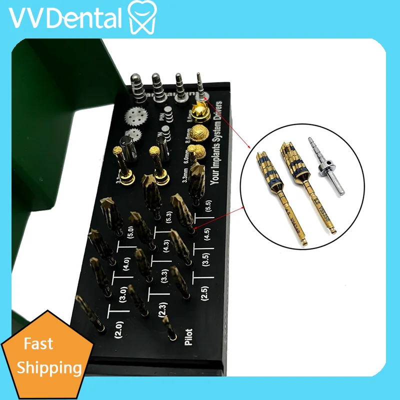 Diamond Coated Dental Osseodensification Burs Kit for Maxillary Sinus Lift And Dental Implant Surgery Drill Bur Implant Drivers