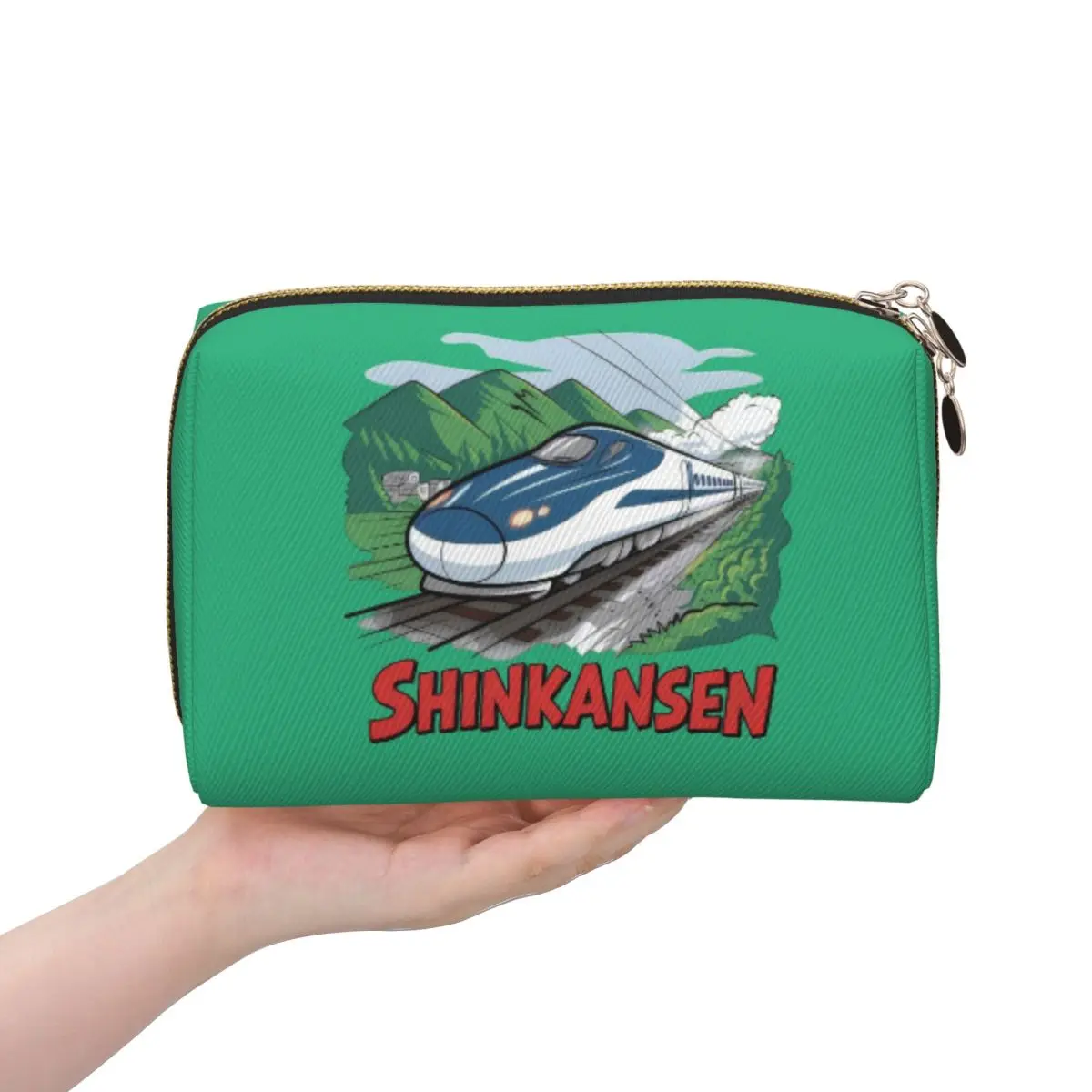 Shinkansen Sticker Women Cosmetic Bags Travel Makeup Organizer Pouch Toiletry Storage Dopp Kit Case