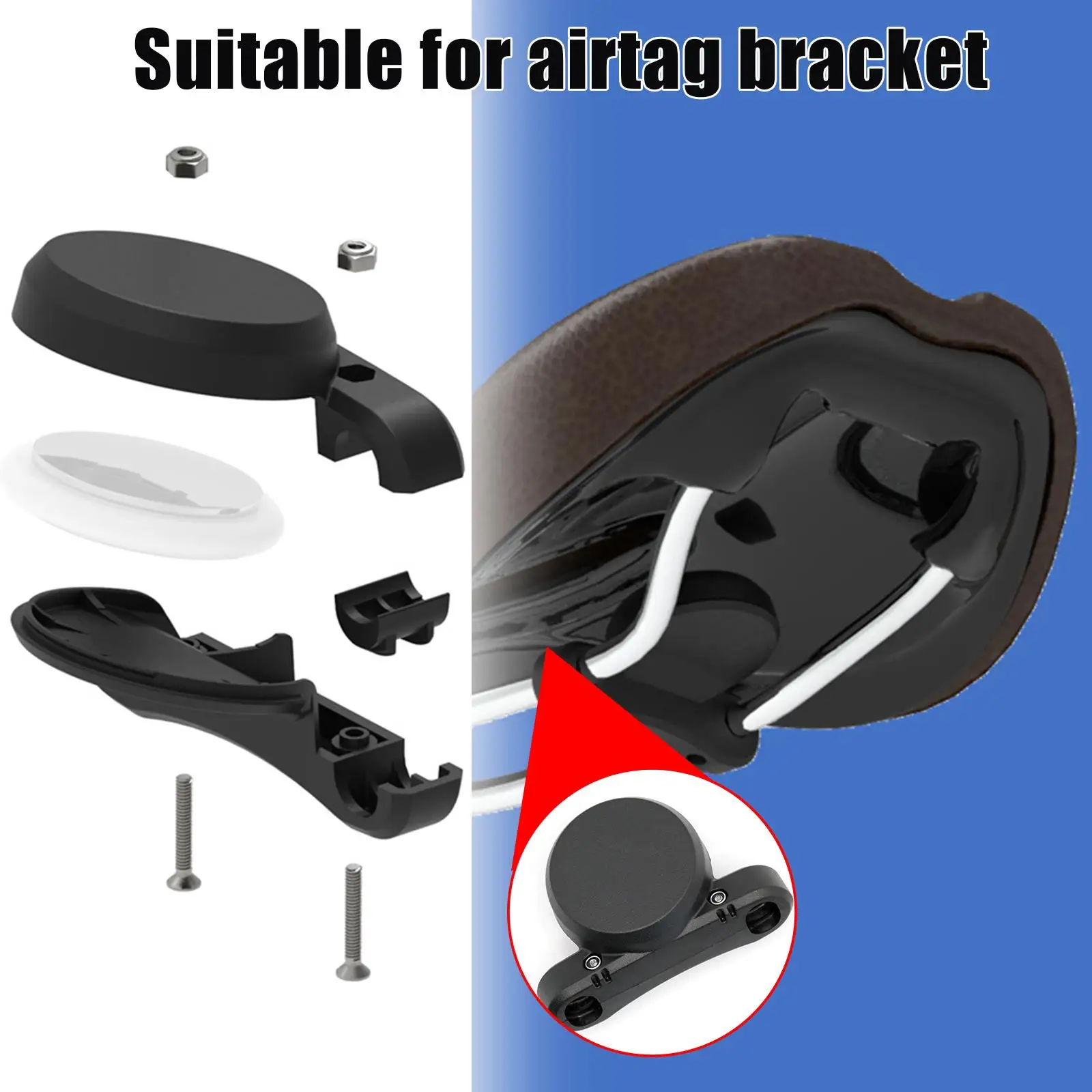 Suitable For Airtag Bicycle Seat Bow Seat Saddle Seat Bracket Fixed Seat Positioning Anti-Lost GPS Fixed Sticker