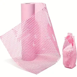 Promotion 30cmX5m pink honeycomb paper for transportation, gift packaging, sound insulation, crash buffer