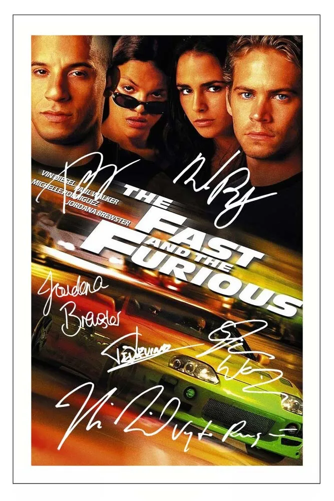 Movie FAST & FURIOUS AUTOGRAPH SIGNED PHOTO Posters Wall Art Rome Decoration