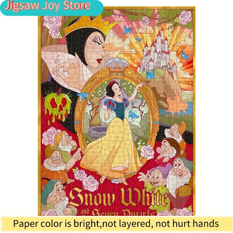 

's Snow White and the Seven Dwarfs 1000pcs Jigsaw Puzzle - Large-Scale Magical Fairy Tale Castle with Snow White, Wicked Queen