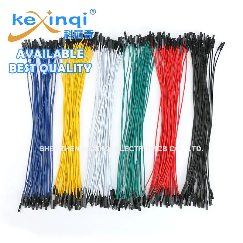 10pcs 1Pin Dupont Jumper Wire Line 20cm 2.54mm Male Female Electronic Cable For Arduino DIY Red Yellow Green Yellow Blue Black