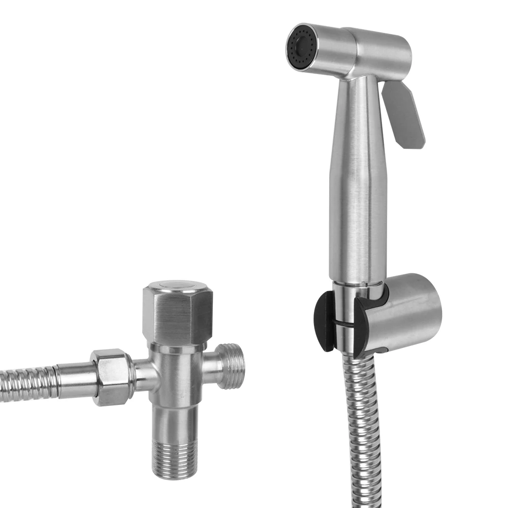 Shower head self cleaning For Bathroom hand sprayer Handheld Hand Bidet faucet Stainless Steel Bidet sprayer set For toilet