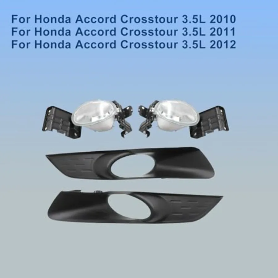 4 قطع من مصابيح الضباب المصد الأمامي الأسود ومجموعة غطاء لتعزيز الرؤية ومظهر أنيق متوافق مع هوندا أكورد 3.5 لتر #4